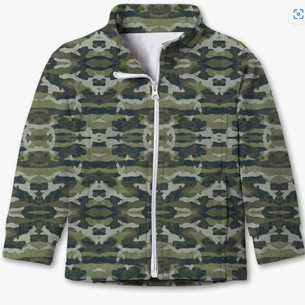 Kids4ever Camouflage Zipper Pockets Fleece Jacket Size (100 2-3T)